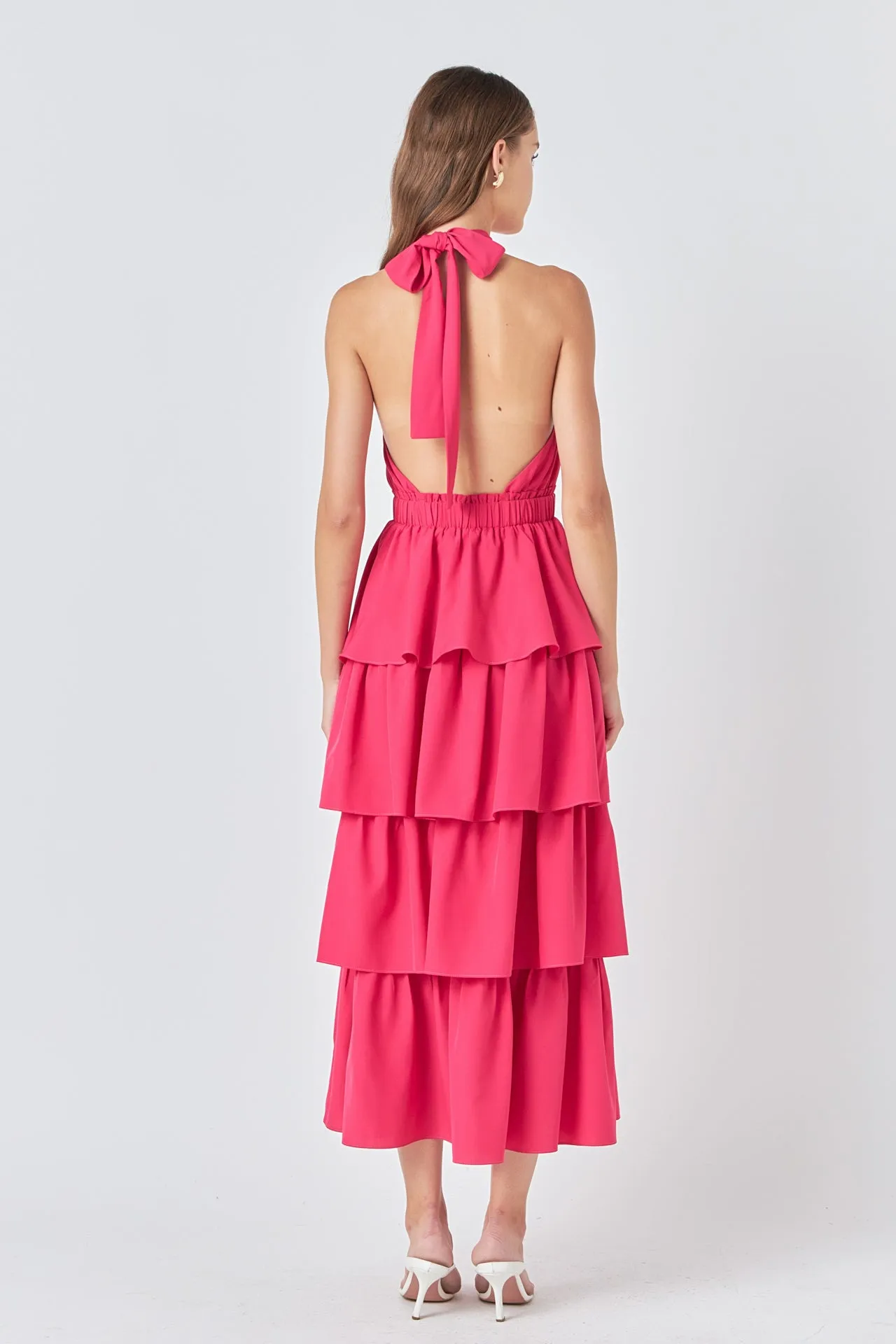 Endless Rose - Criss Cross Halter Maxi Dress