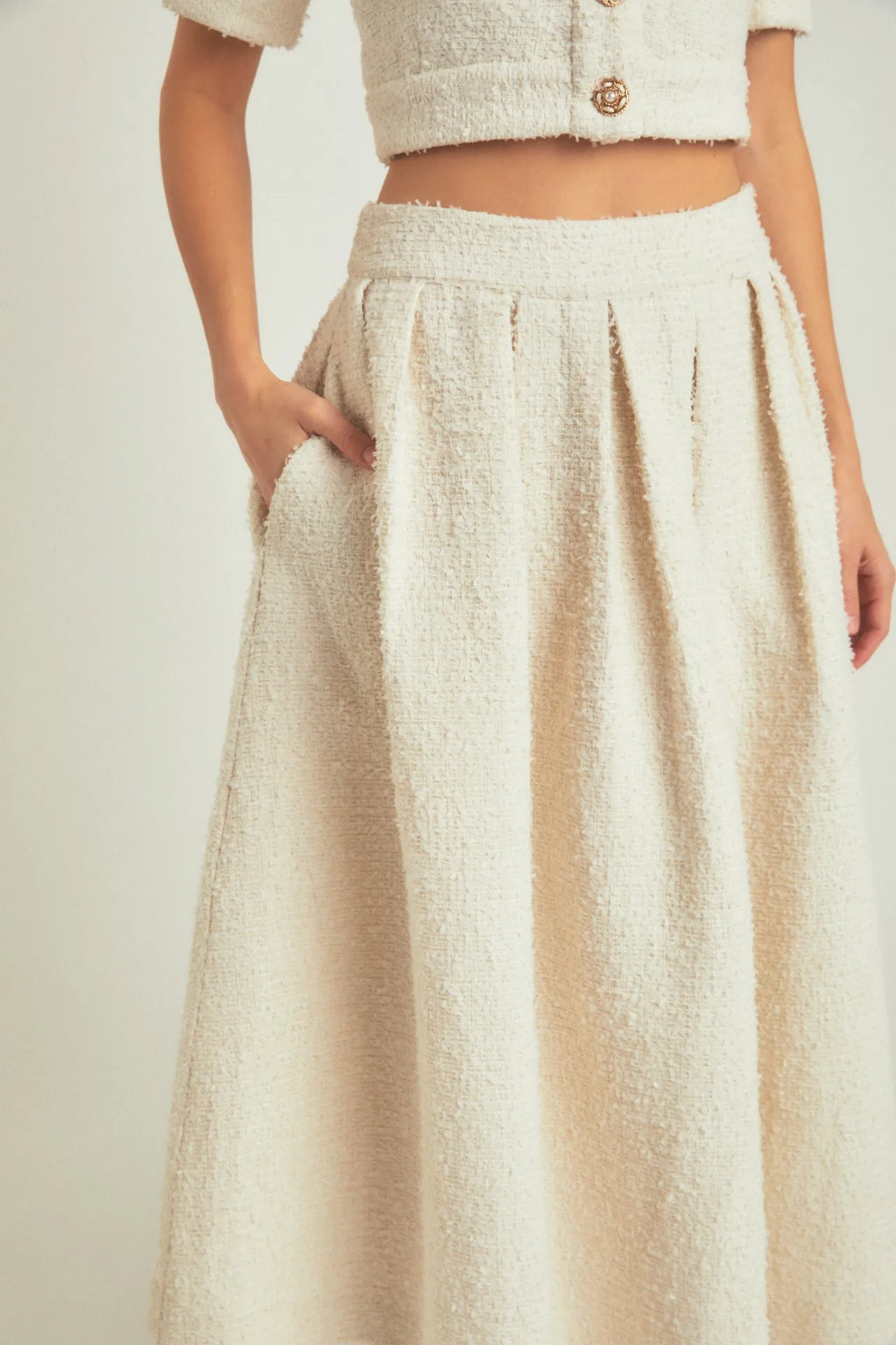 Endless Rose - Premium Tweed Maxi Skirt