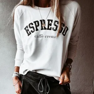 ESPRESSO vintage white (cream) sweatshirt *relaxed style* NEW