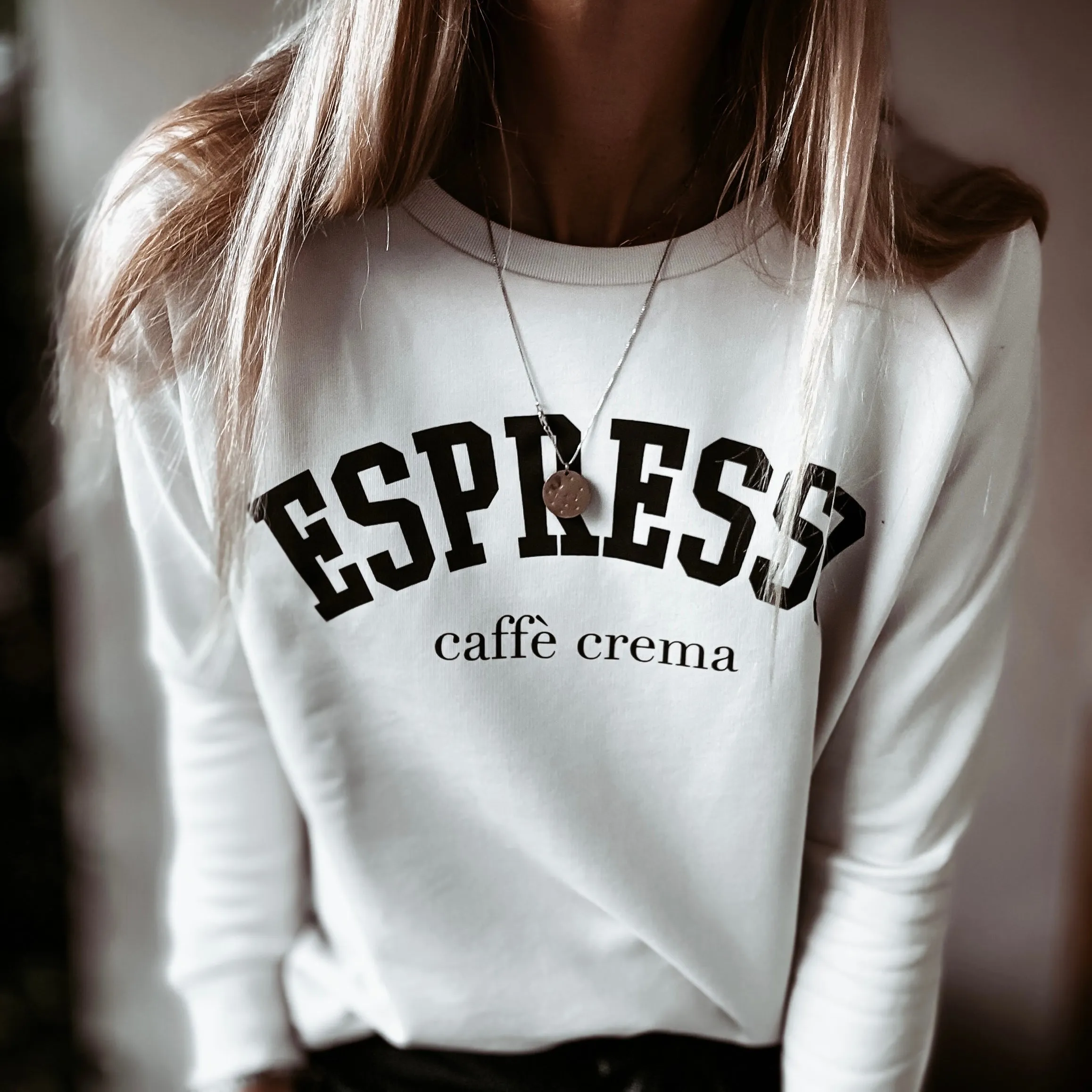 ESPRESSO vintage white (cream) sweatshirt *relaxed style* NEW