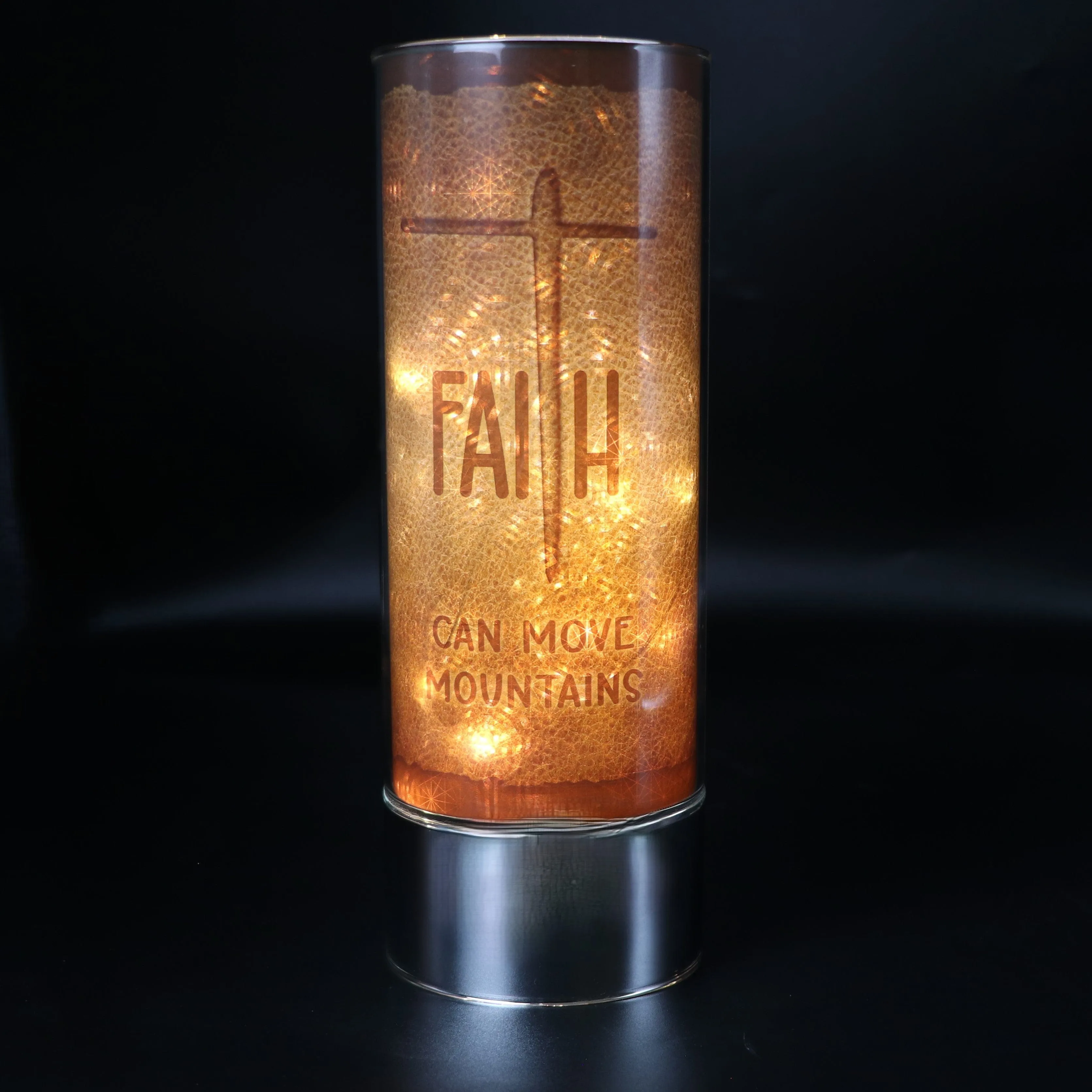 Faith Can Move Mountains Insert for use with Sparkle Glass® Accent Light