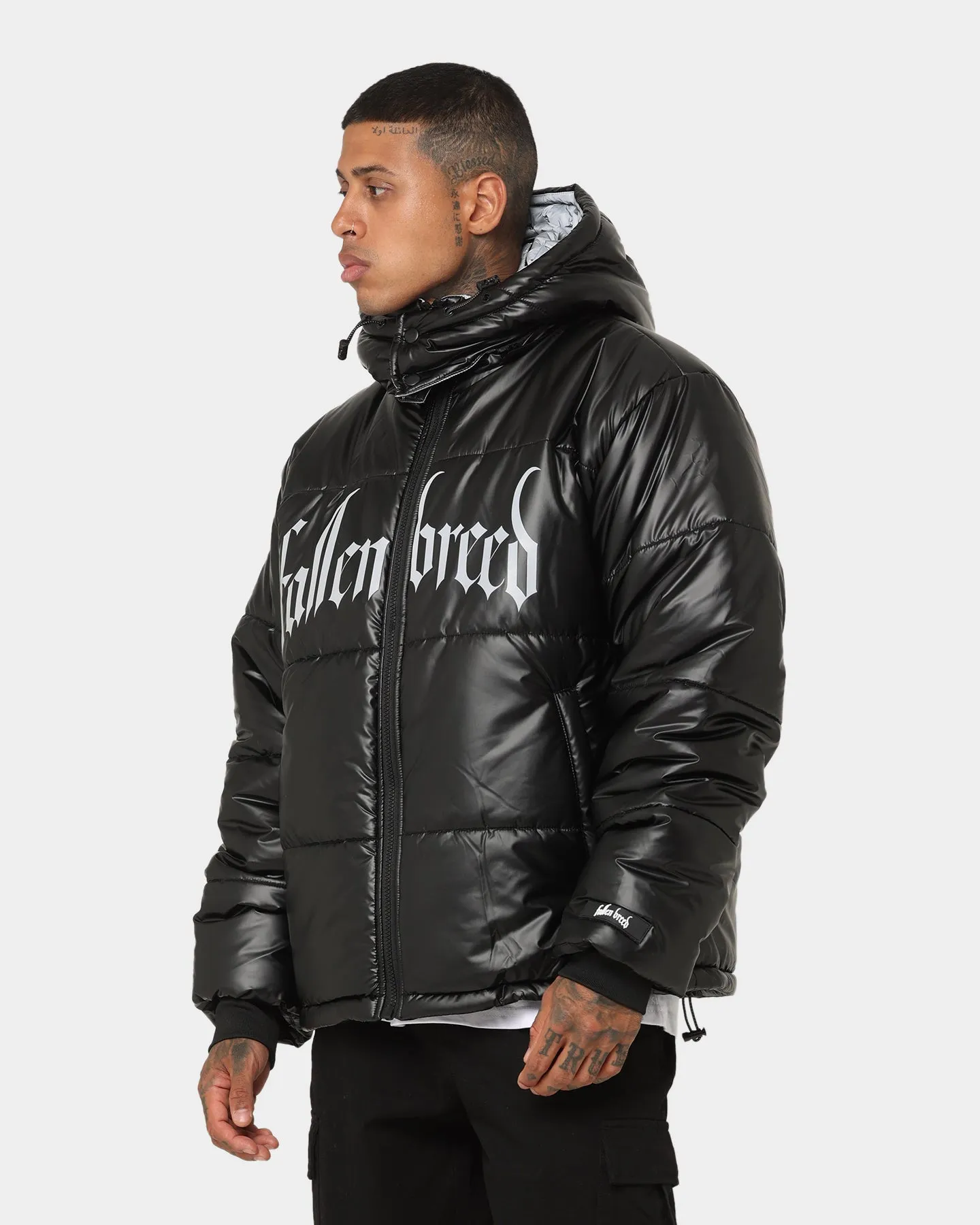 Fallen Breed Logo Puffer Jacket Black