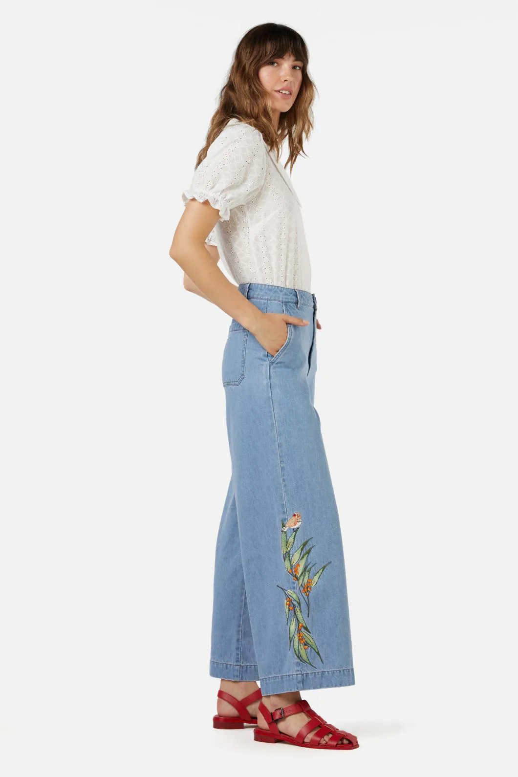 Finch Embroidered Jean