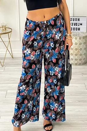 Floral Print Drawstring Palazzo pants