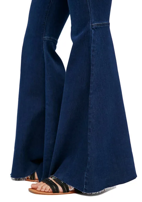 FREE PEOPLE: JUST FLOAT ON BLUE MIDNIGHT FLARE DENIM PANTS