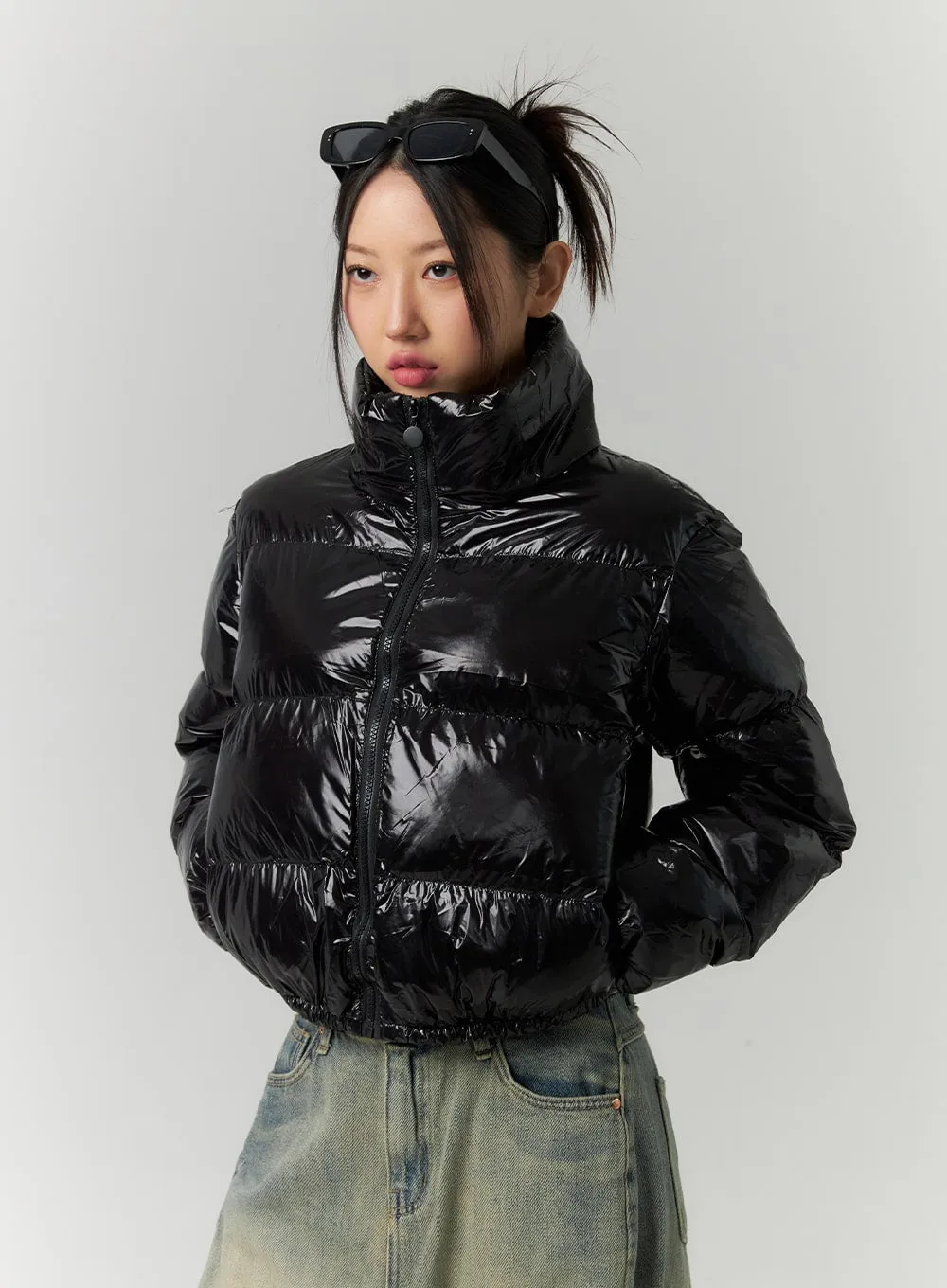 Glossy Puffer Jacket CN324