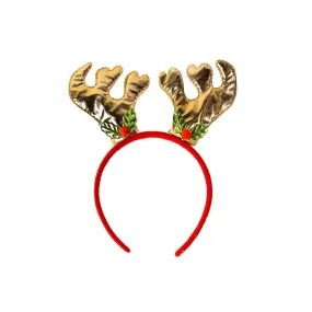 Gold Reindeer Headband