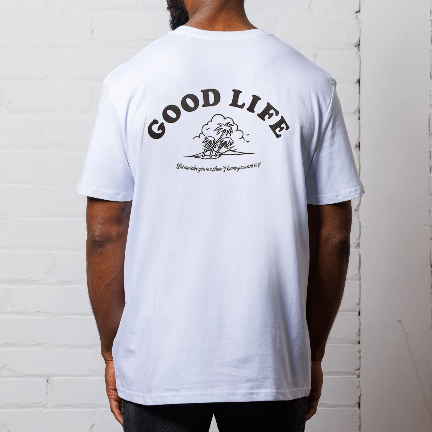 Good Life Black Print - Tshirt - White