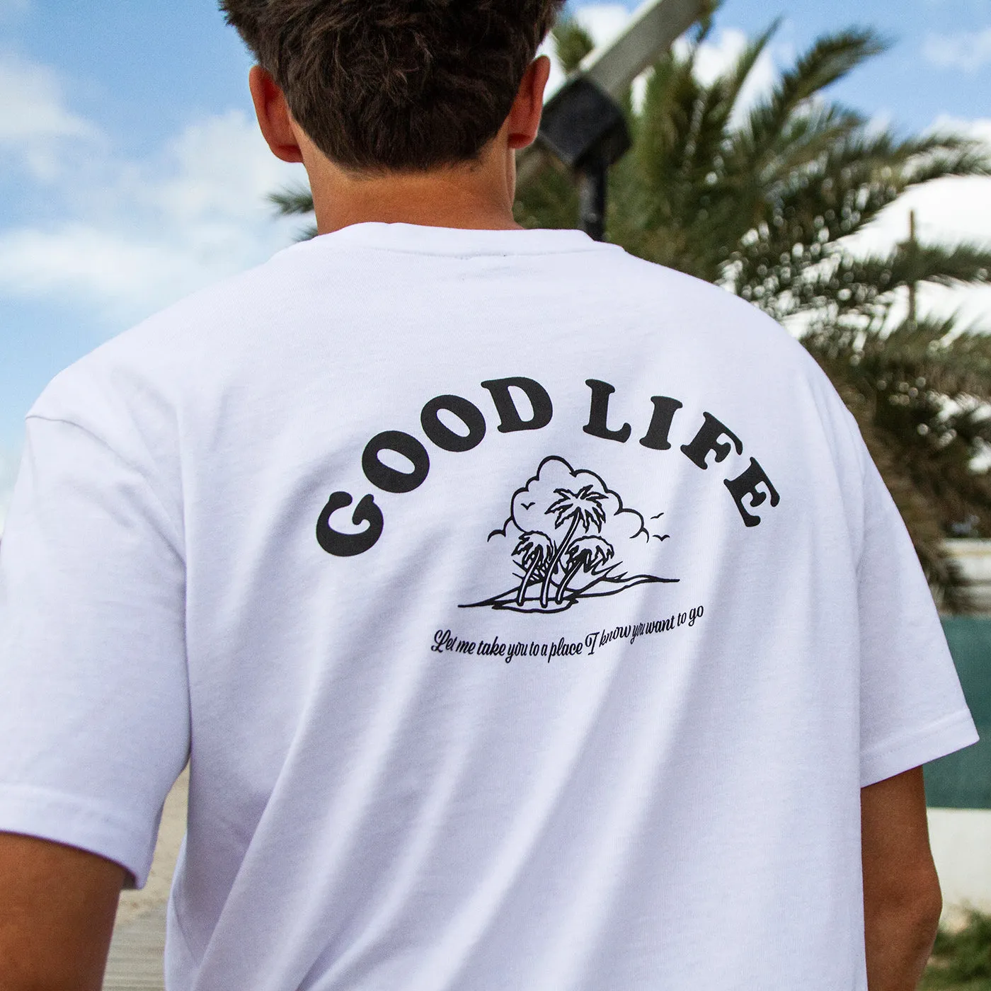 Good Life Black Print - Tshirt - White