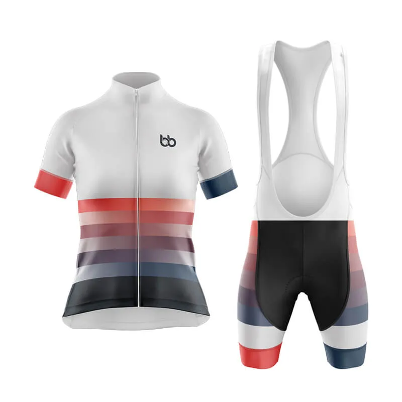 Gradient Frequency Club Cycling Kit (White-Red-Blue)