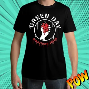 Green Day America Idiot Black Mens T Shirt