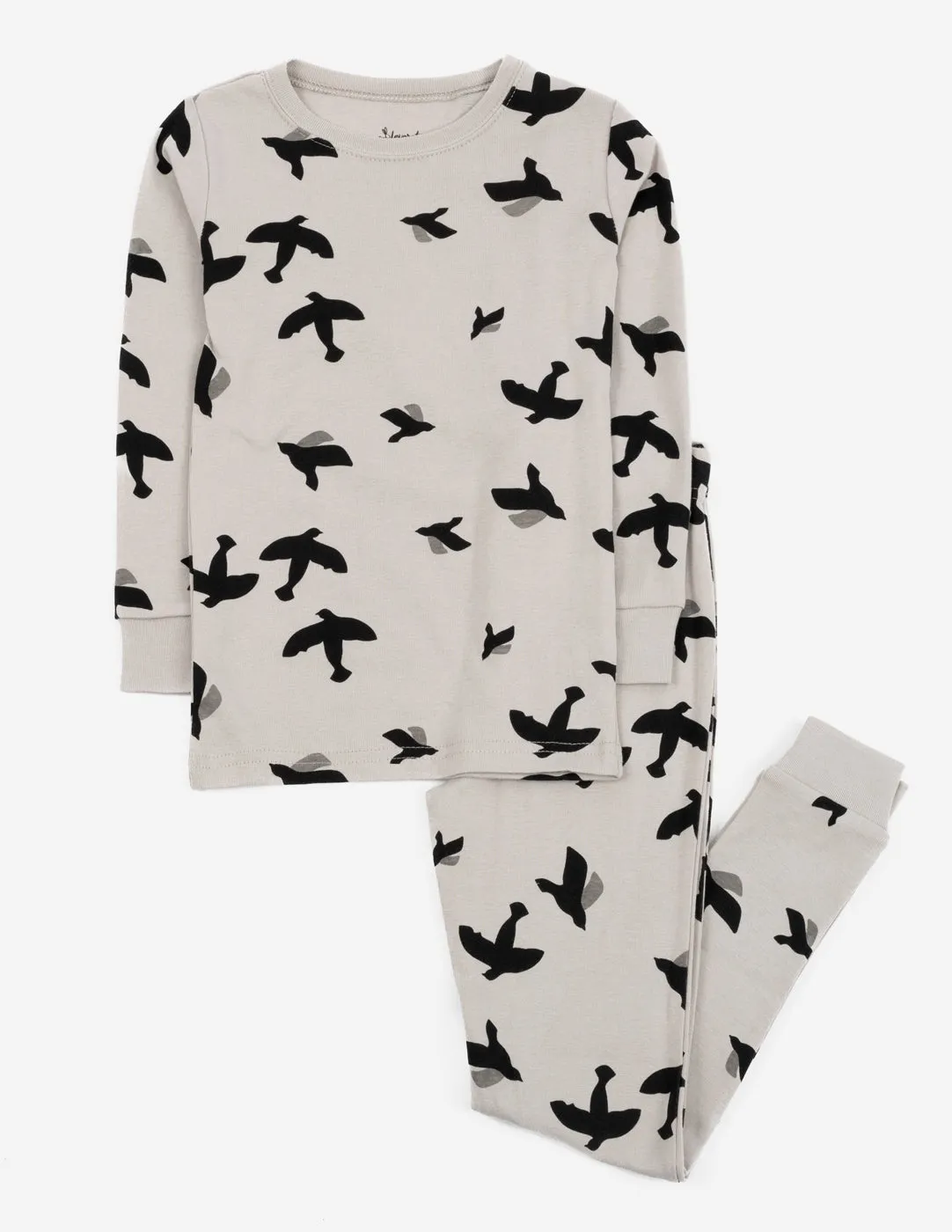 Grey Birds Matching Family Pajama Set