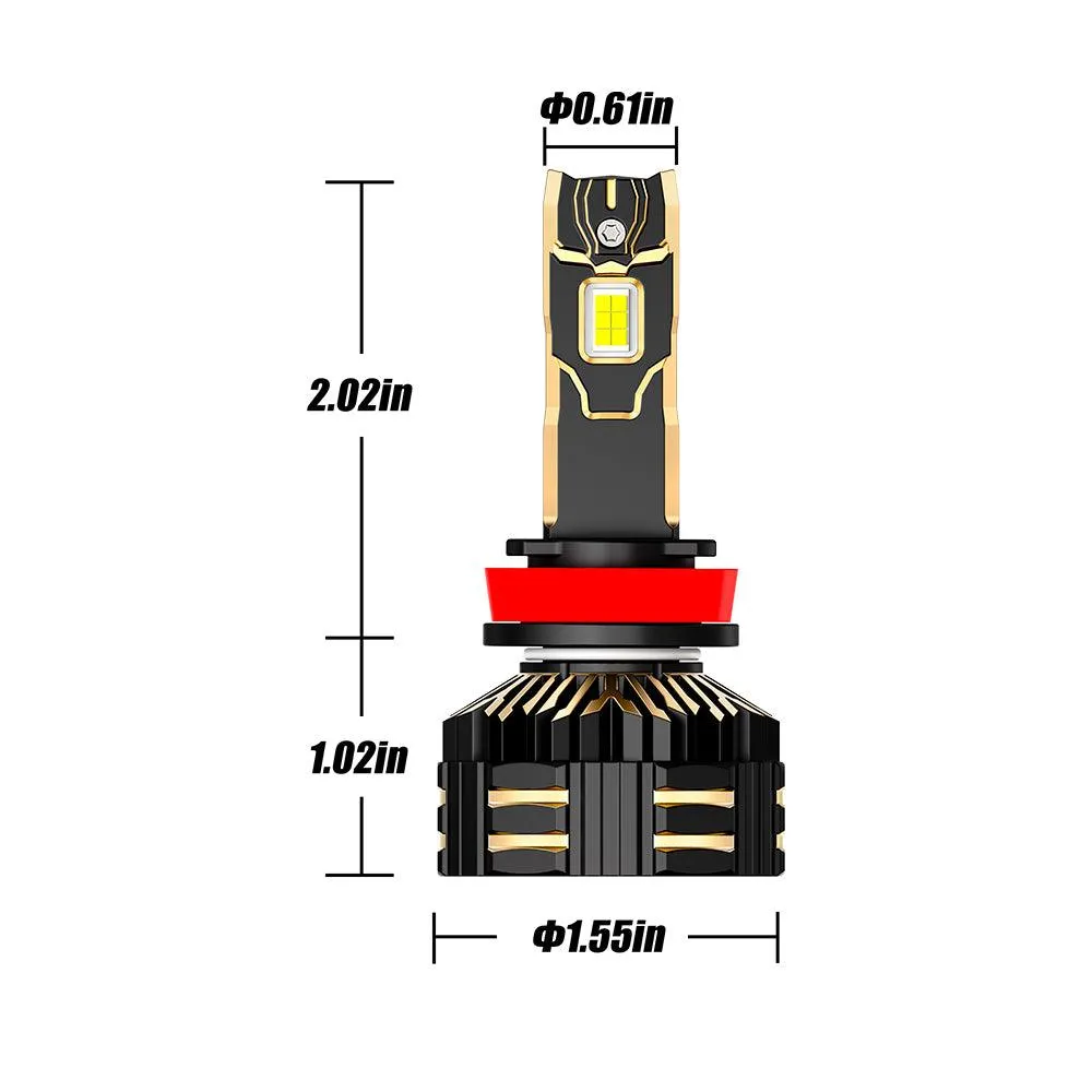 🆕H11/H9/H8/H16JP LED Headlight Bulbs 240W 40000LM GX-ULTRA Series 6500K Cool White | 2 Bulbs