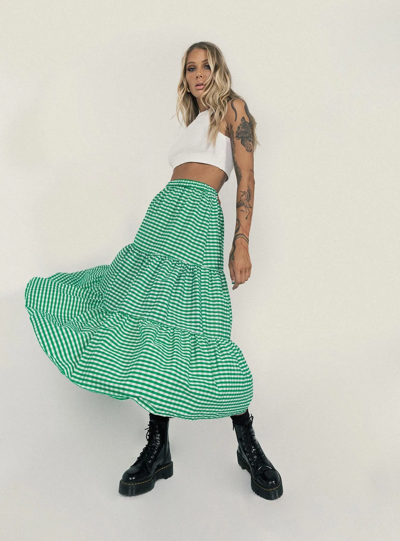 Hale Midi Skirt Green