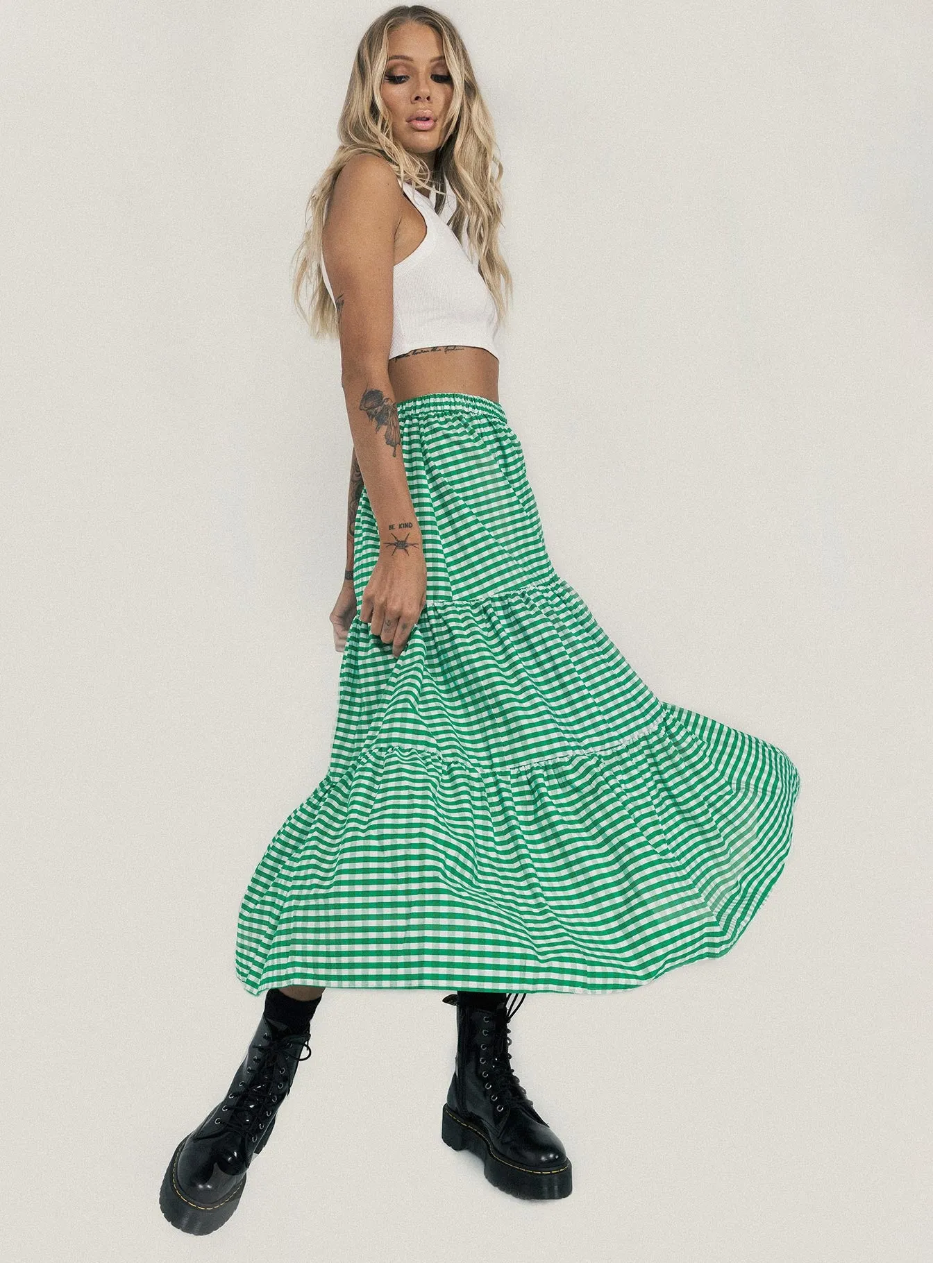 Hale Midi Skirt Green