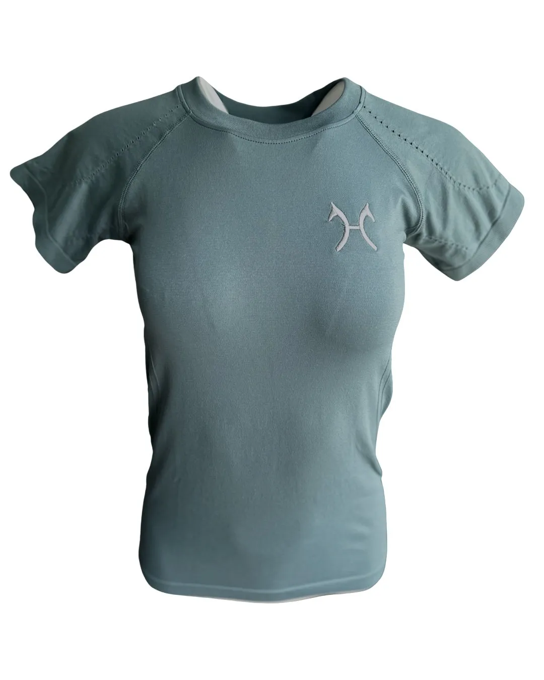 Hanoverian Breed Logo Signature Layering Seamless Tee in Soft Jade