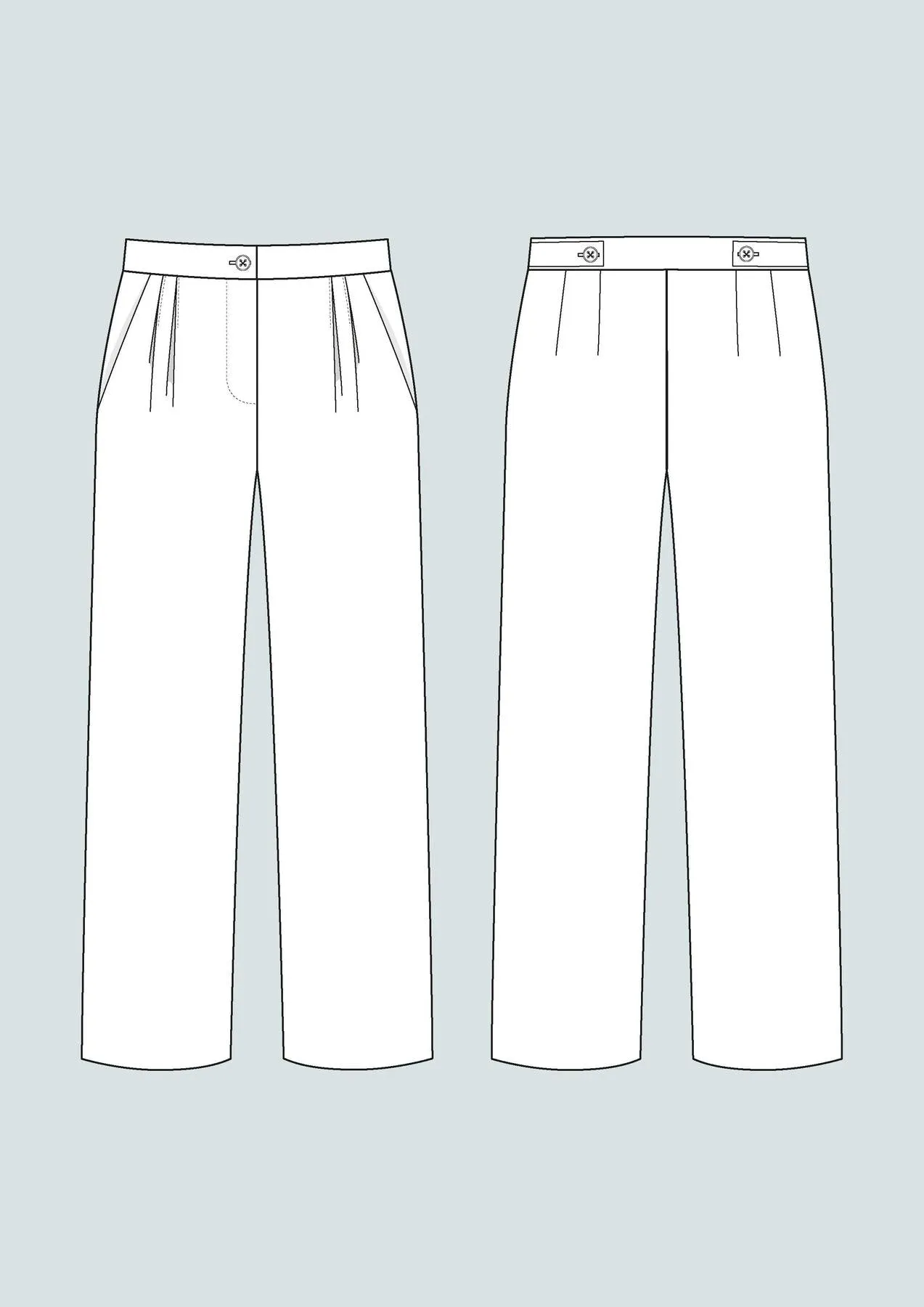 High Waisted Trousers - Sewing Pattern | The Assembly Line