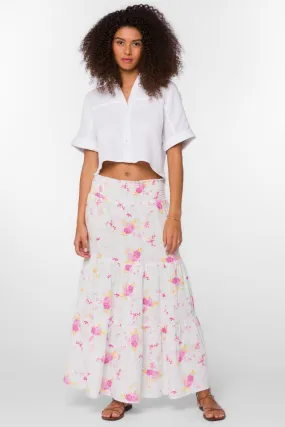 Irene Pink Roses Skirt