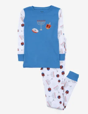 Kids Hanukkah Menorah Cotton Pajamas