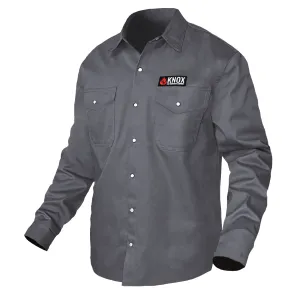 Knox FR Shirt Gray With Pearl Snap Buttons