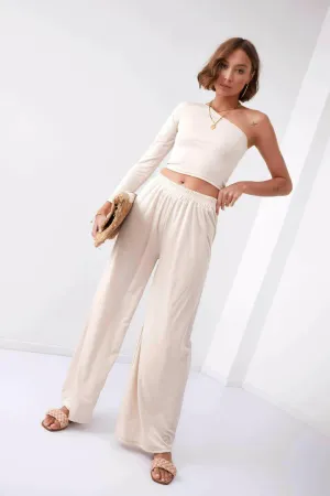 Light beige women's set with pants 70700