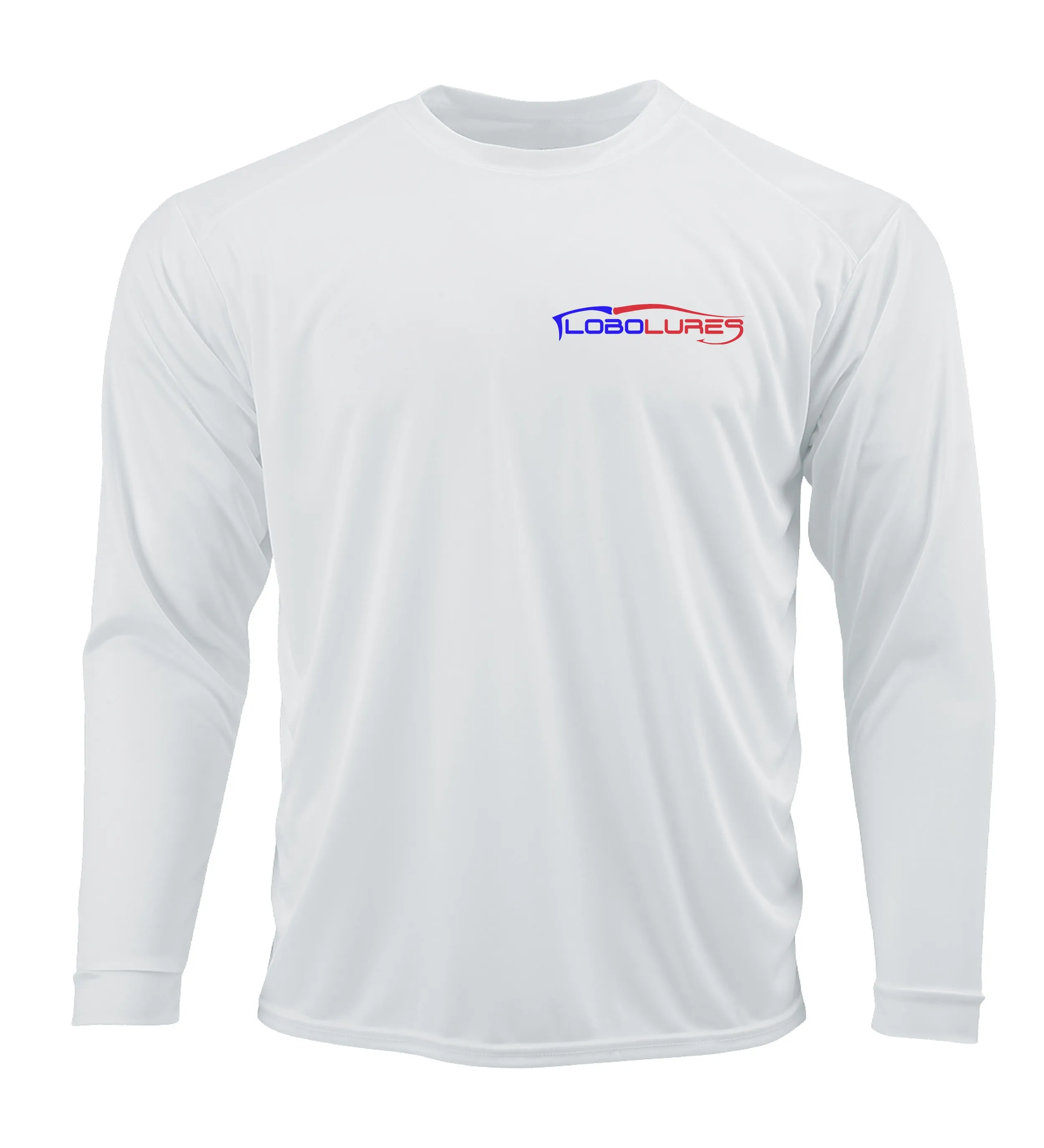 Lobo Lures American Flag BASS Edition Long Sleeve Performance UPF 50  T-Shirt