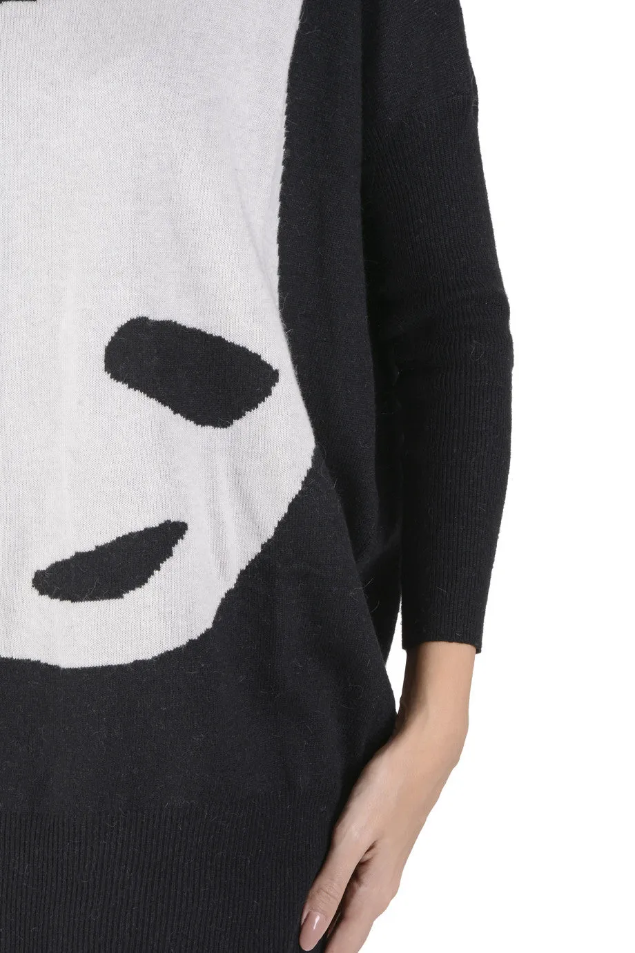 LONDON MISS PANDA Black Long Sweater