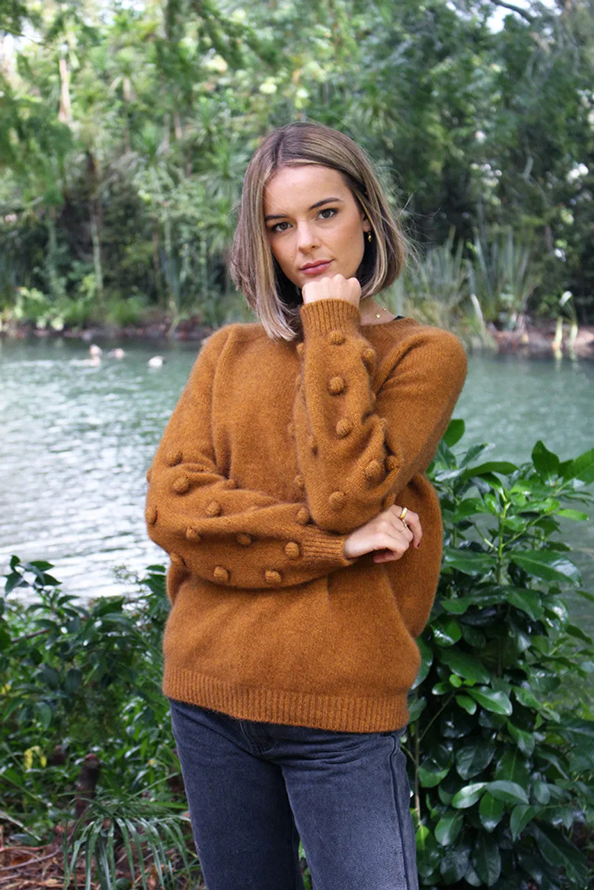 Lothlorian Bobble Sleeve Jumper - Possum Merino 9781