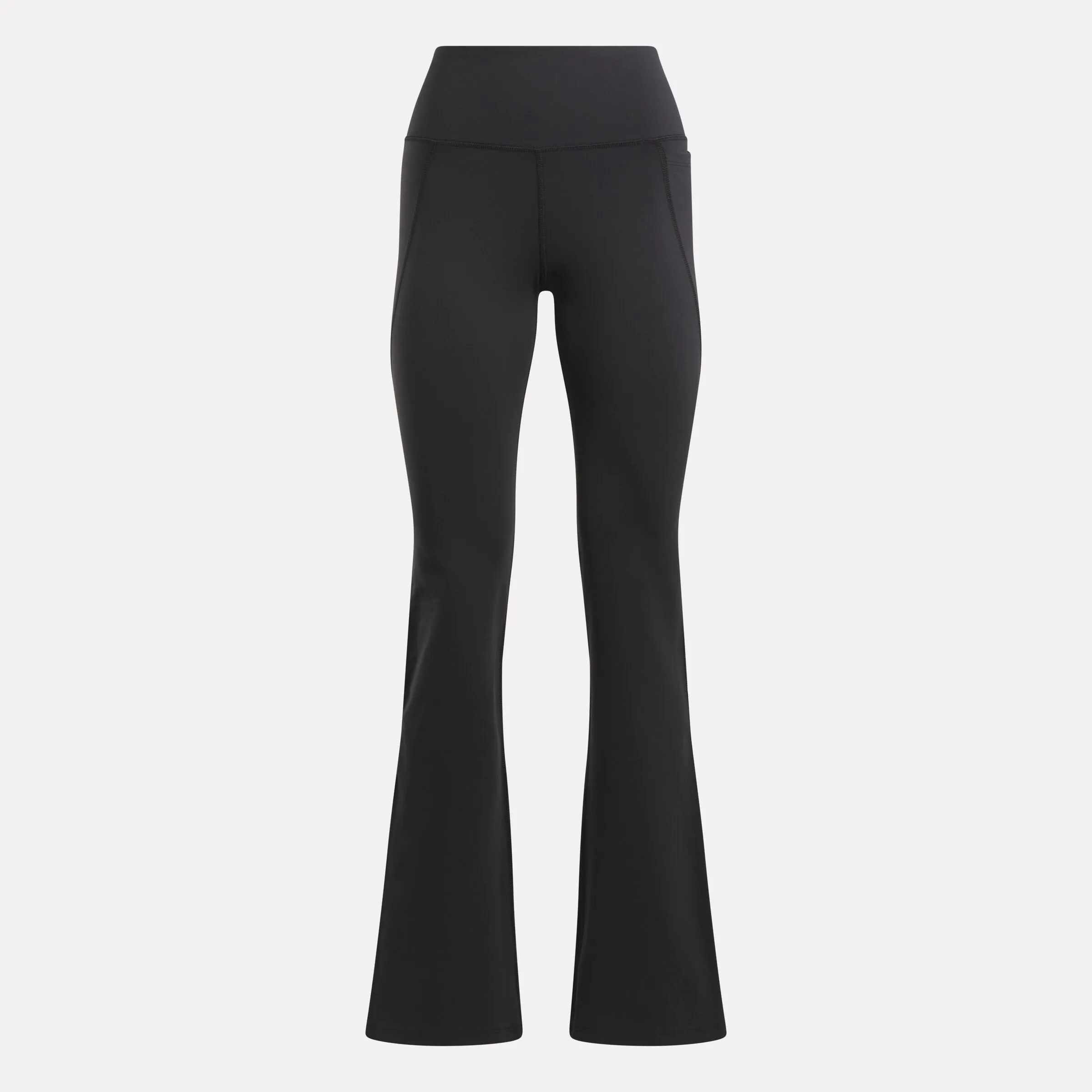 Lux High-Rise Mini-Flare Pants Black