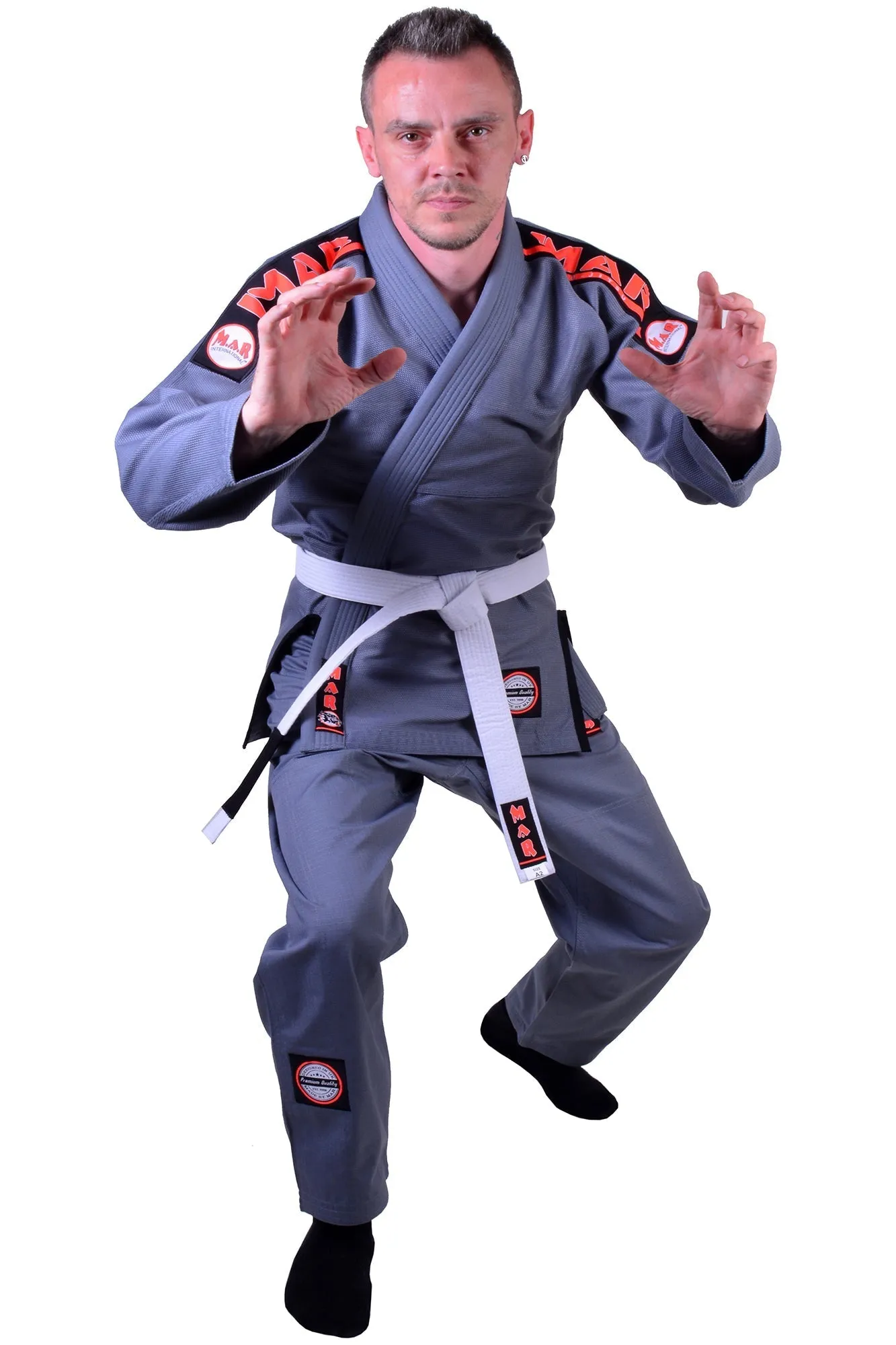 MAR-061D | Grey Brazilian Jiu-Jitsu Uniform