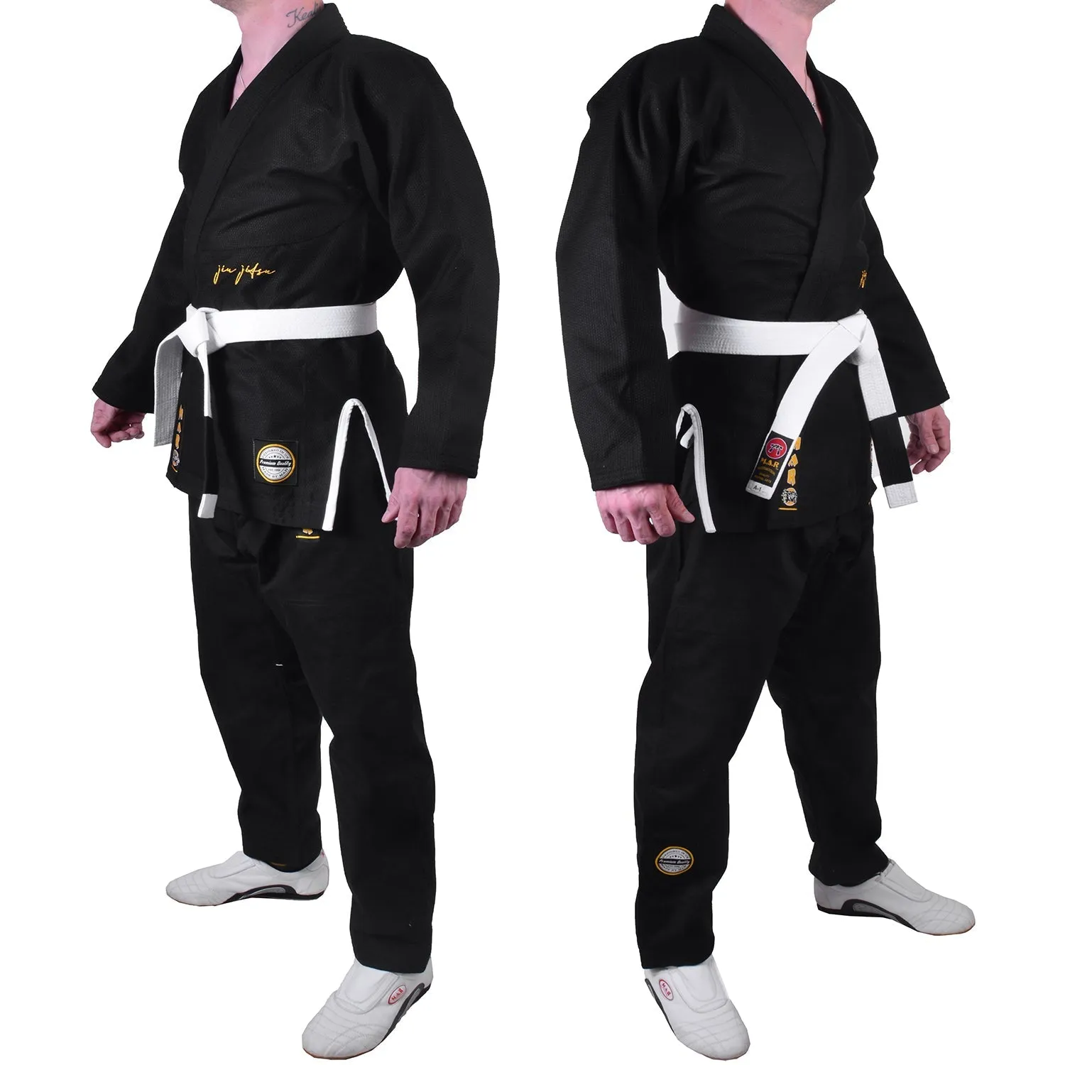 MAR-063B | Black Brazilian Jiu-Jitsu Uniform - 480gsm