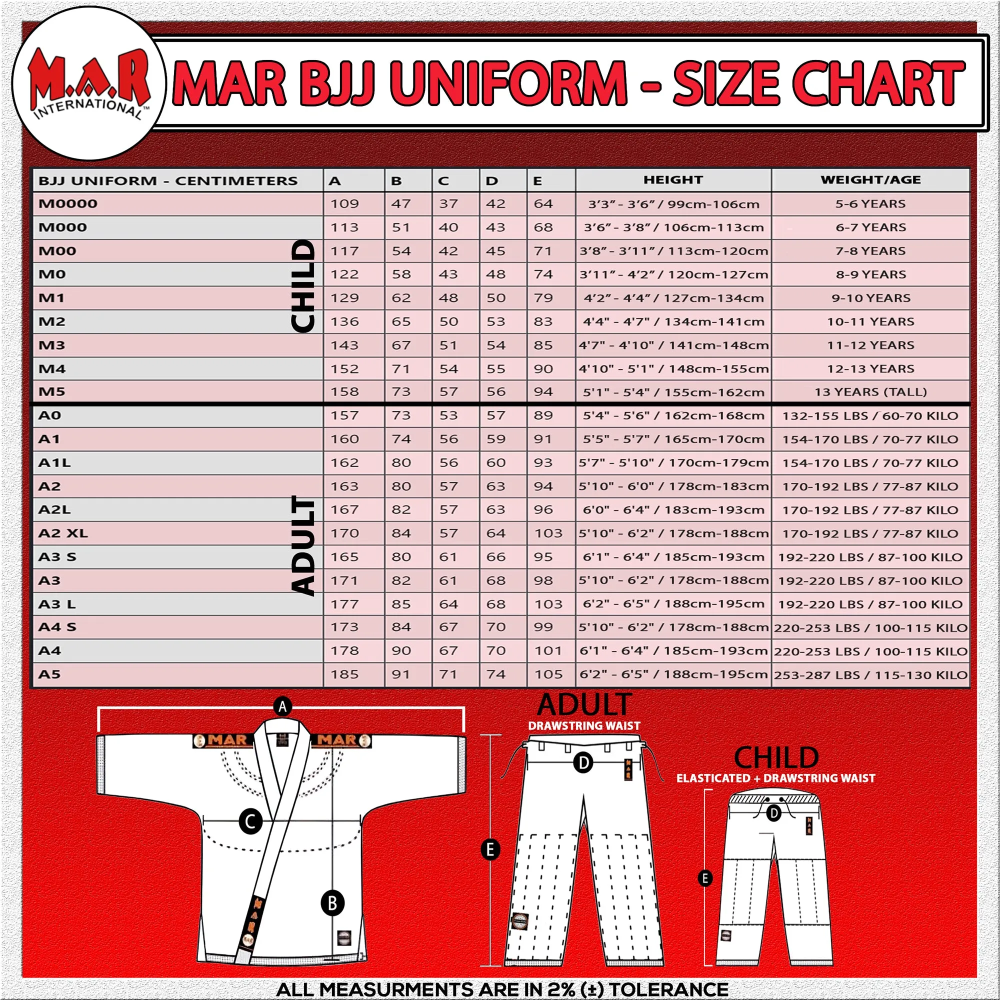 MAR-064B | Blue Brazilian Jiu-Jitsu Uniform - 480gsm