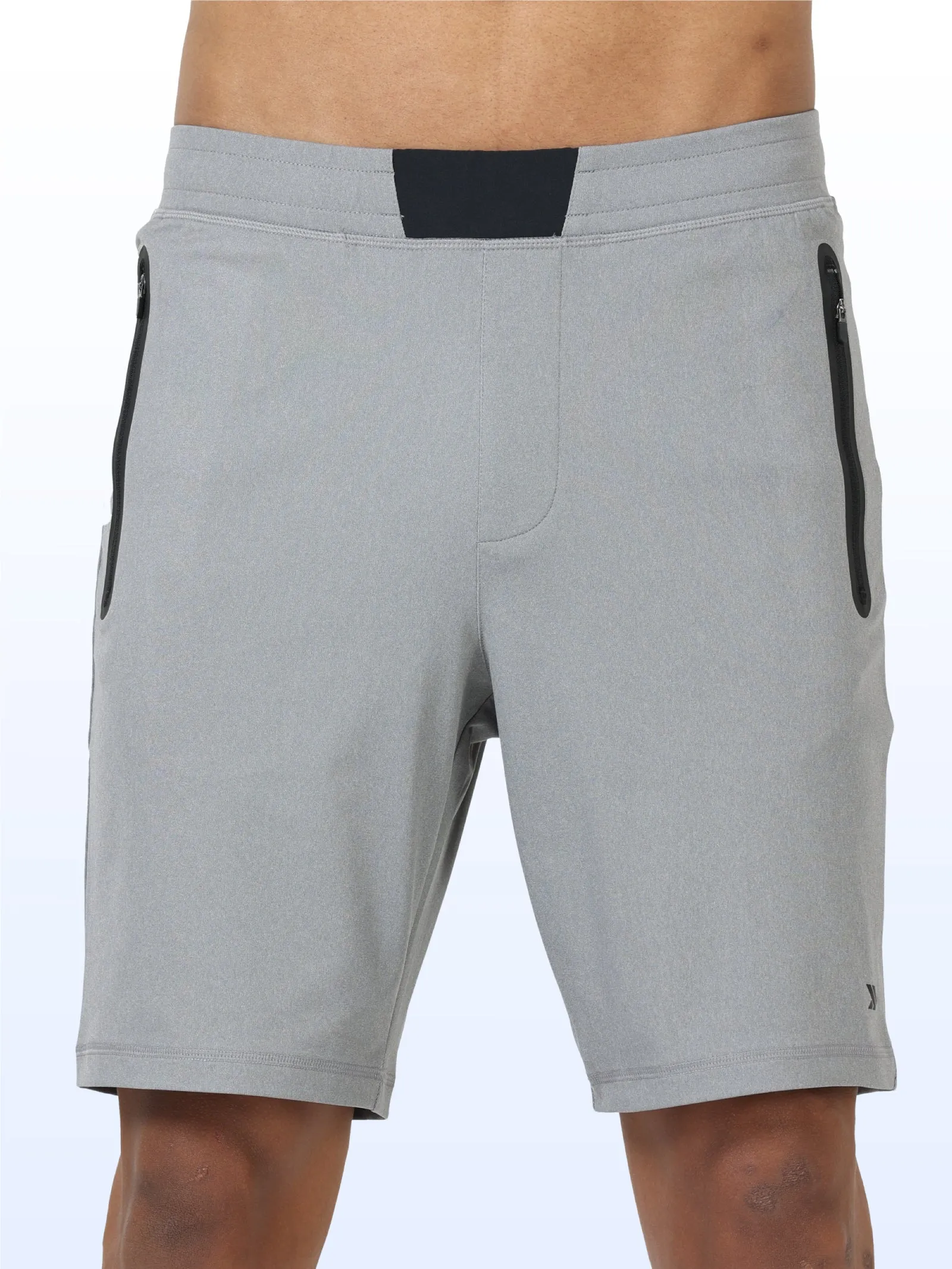 Men's Active Gym Shorts with Bonded  Zipper Pocket