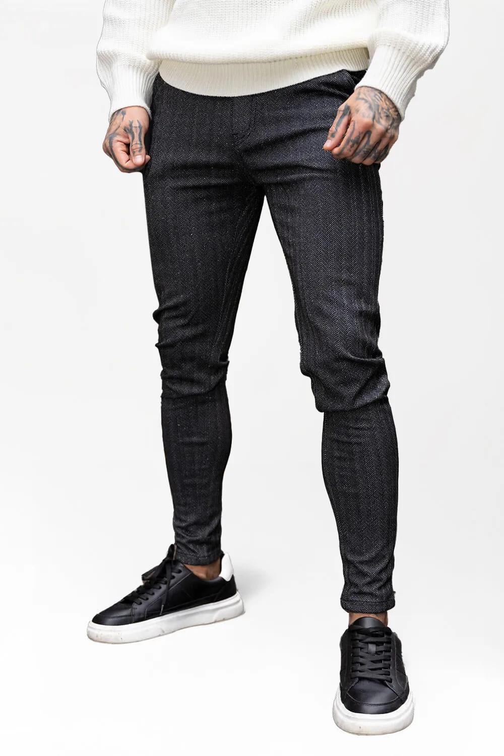 Men's Black Skinny Pant