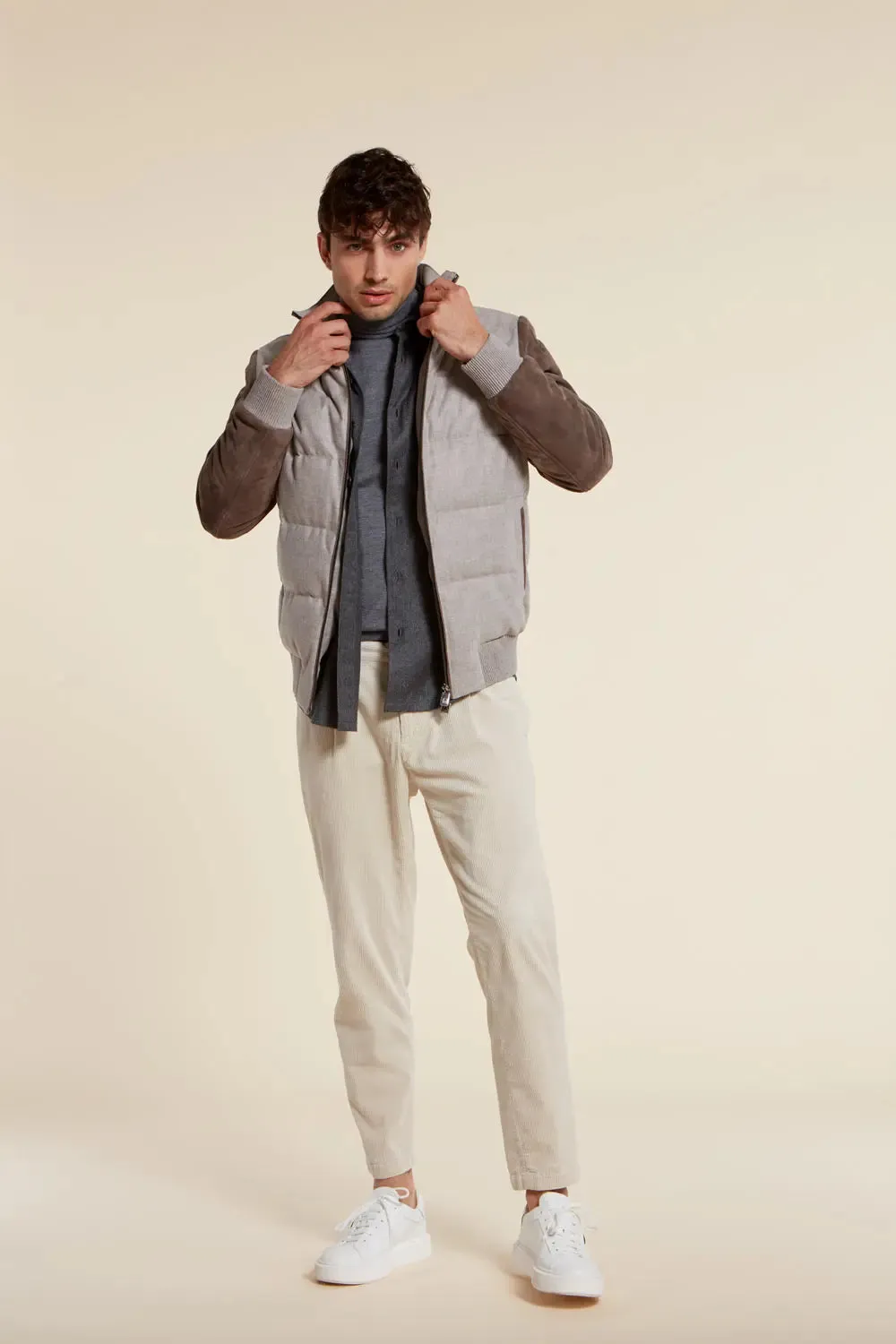 Mens cashmere puffer jacket