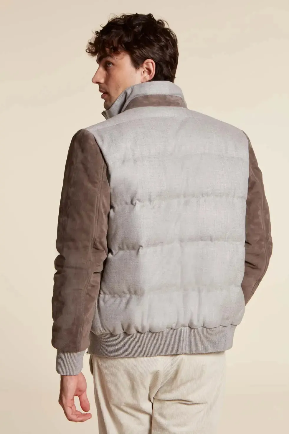 Mens cashmere puffer jacket