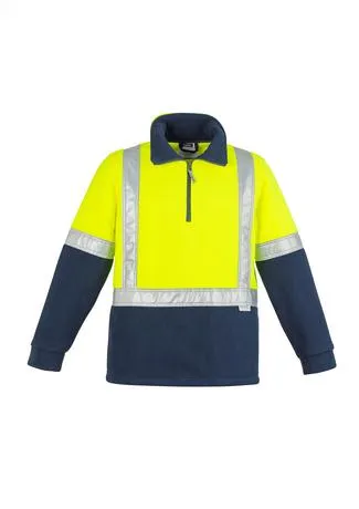 Mens Hi Vis Fleece Jumper - Shoulder Taped