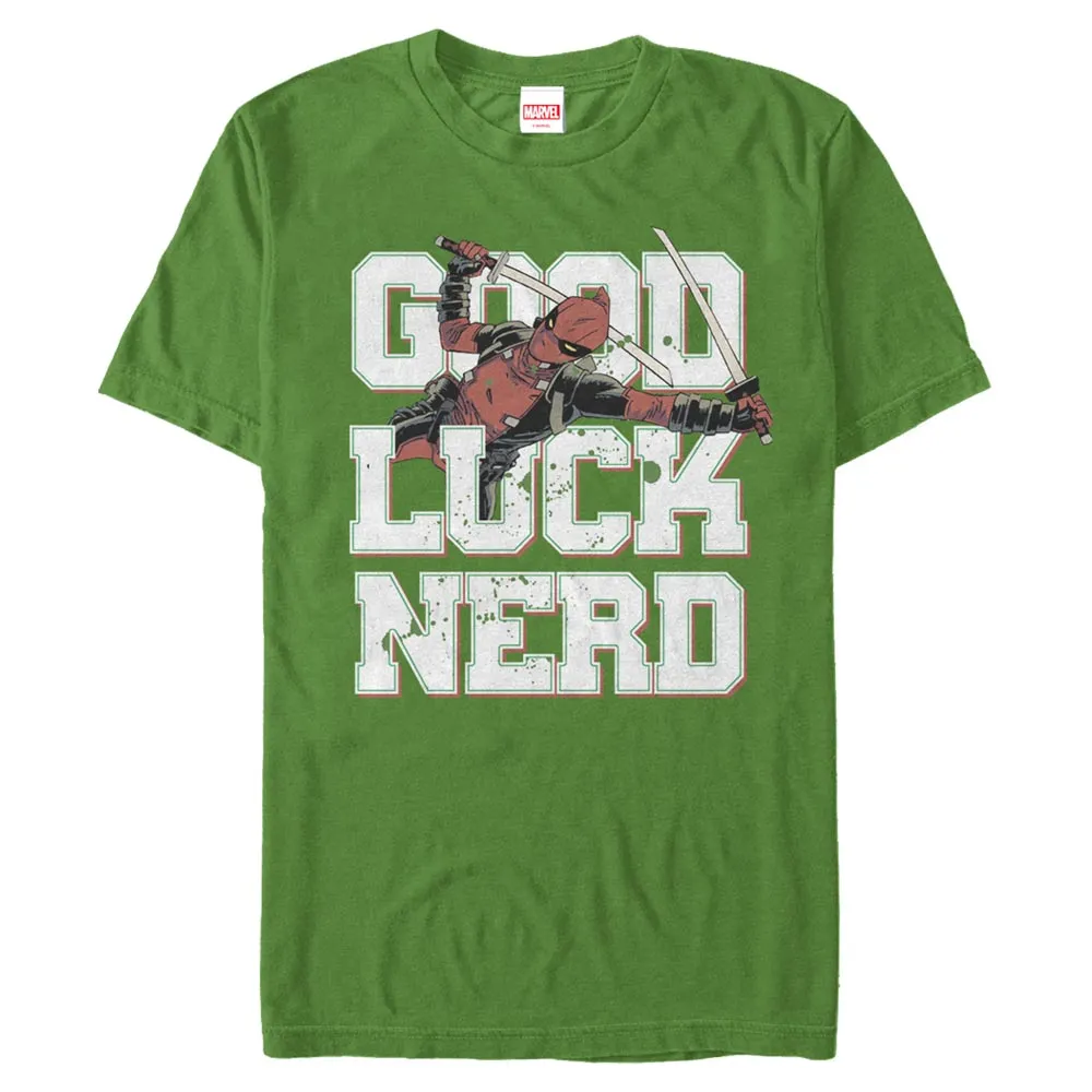 Men's Marvel Good Luck Nerd T-Shirt - Ships from The US