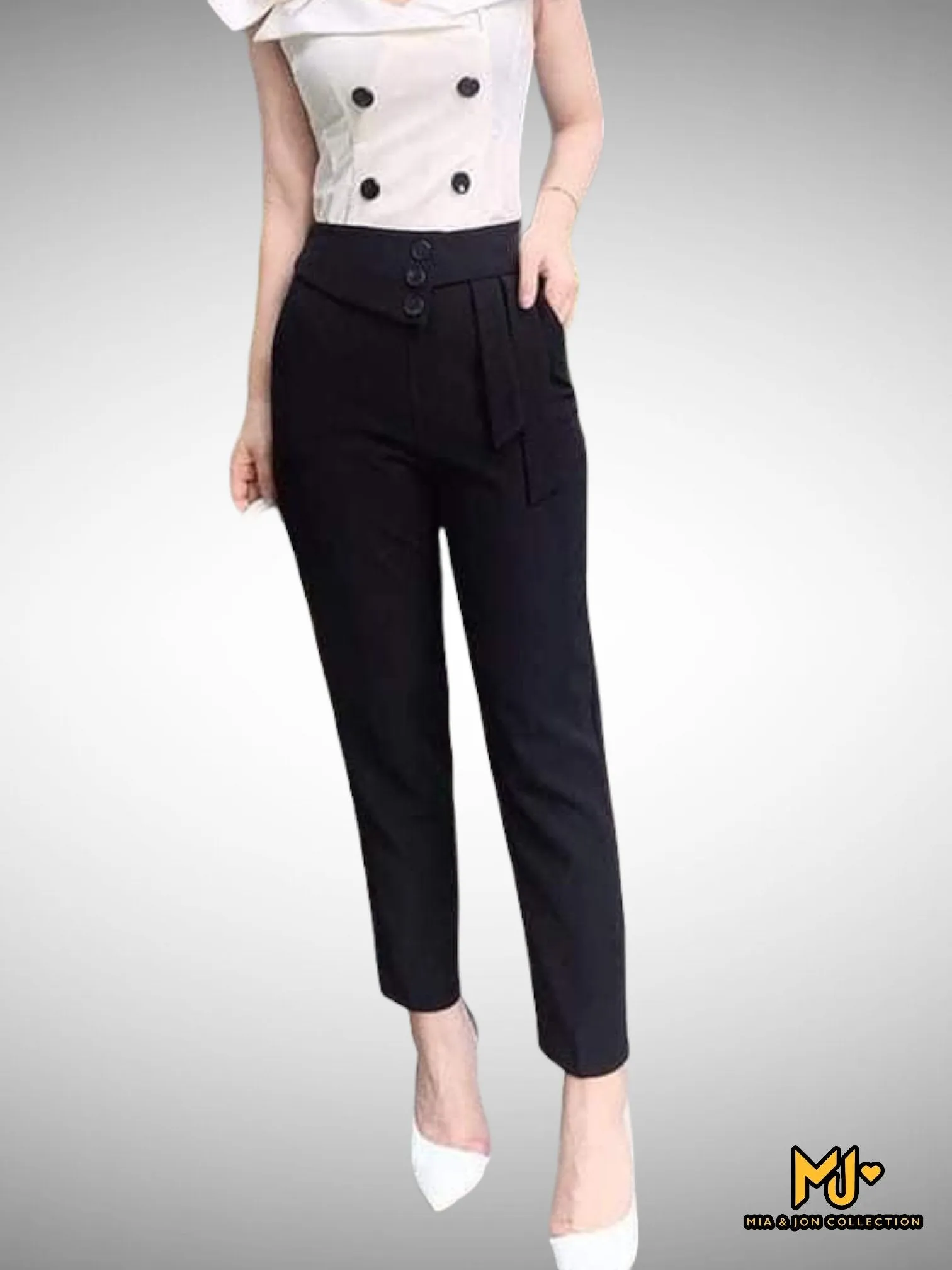 MJQ1571 High Waist Ankle Pant