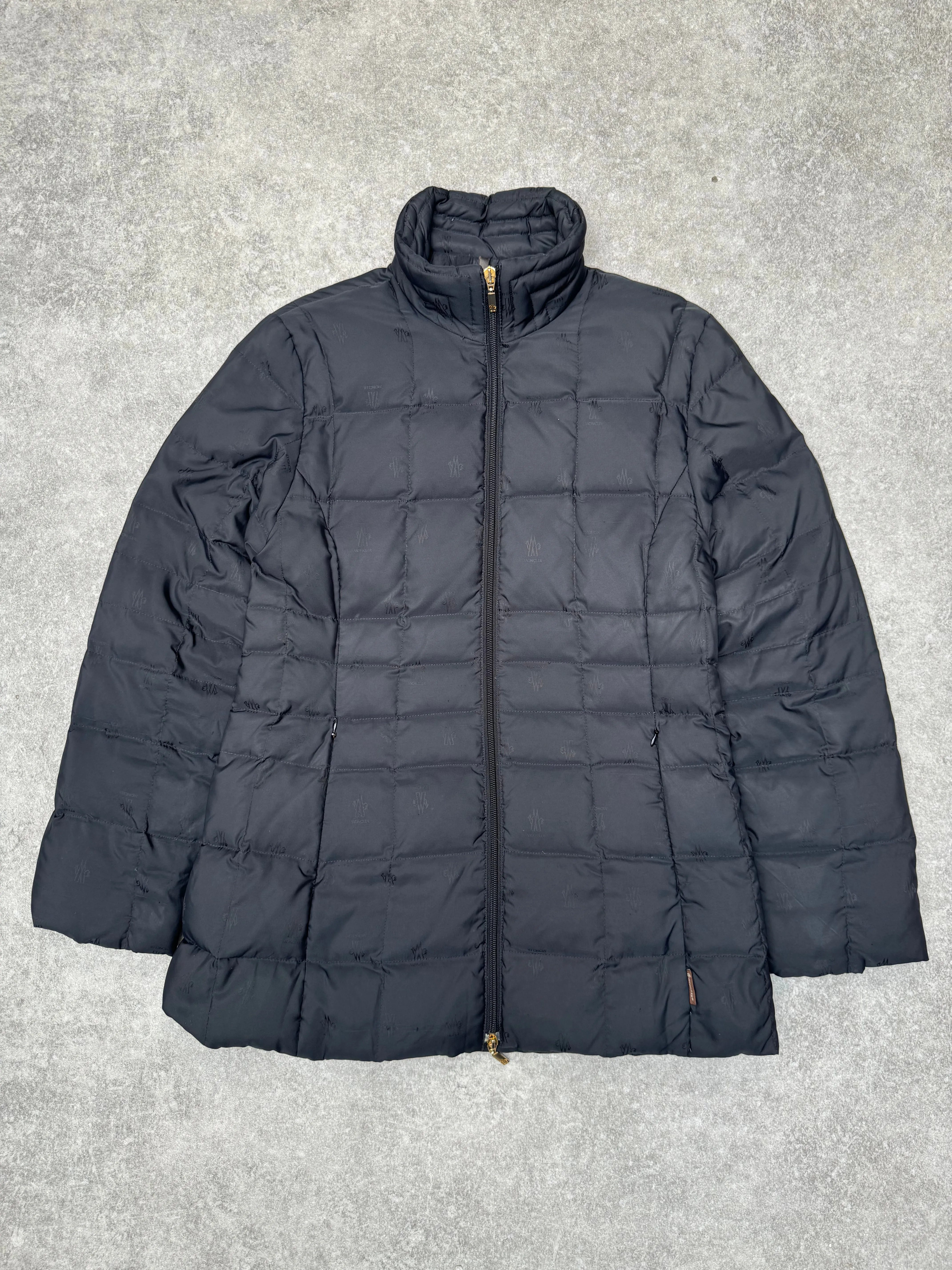 Moncler Logo Jacquard Mid-Length Puffer Jacket