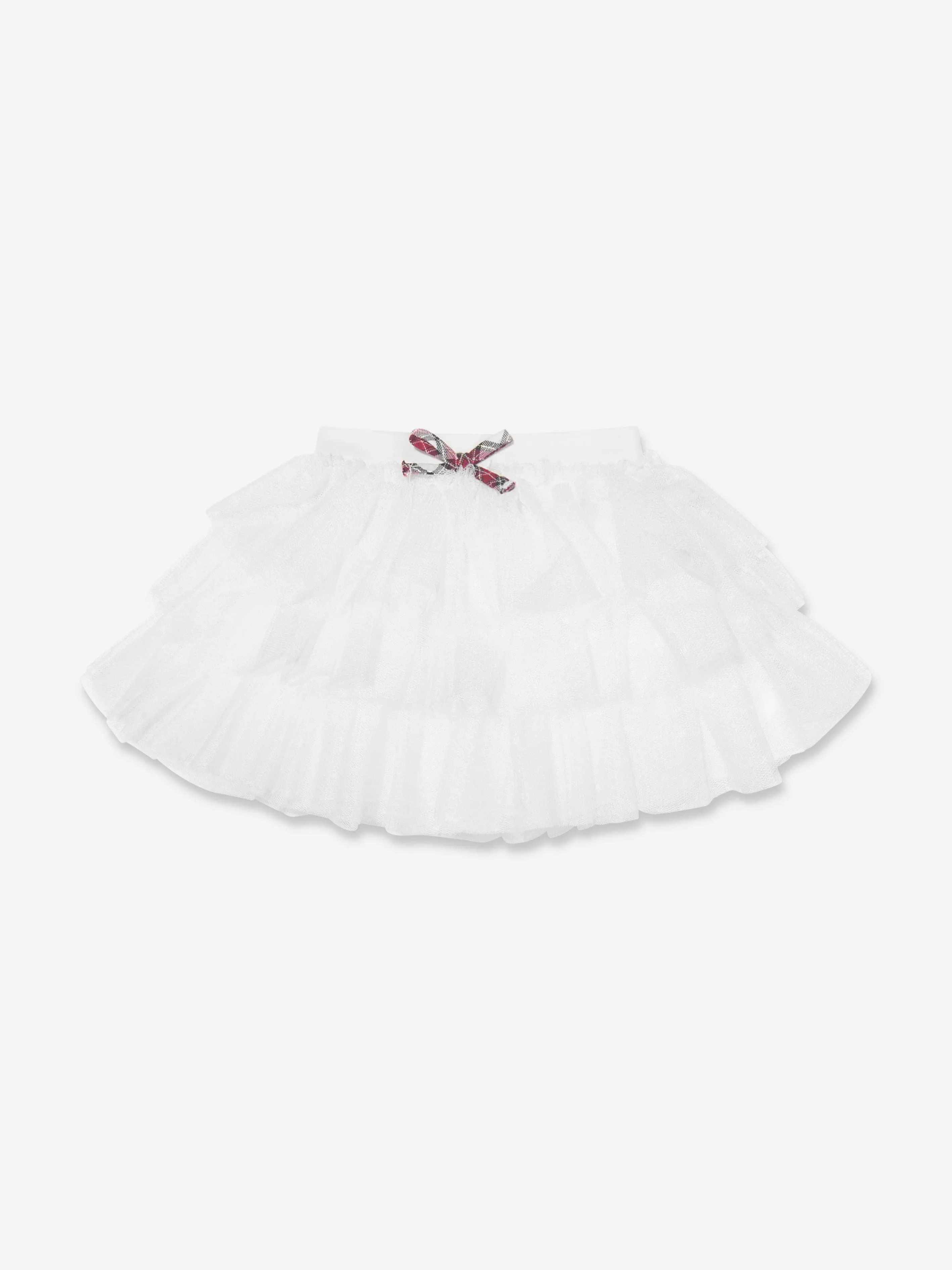 Monnalisa Baby Girls Bodysuit With Tulle Skirt in Ivory