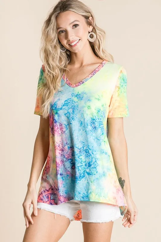 Neon Tie Dye Top