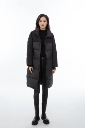 Obsidian Black Oversized Down Jacket