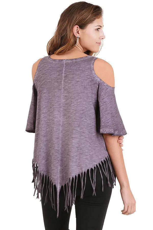 On the Fringe Top, Mauve