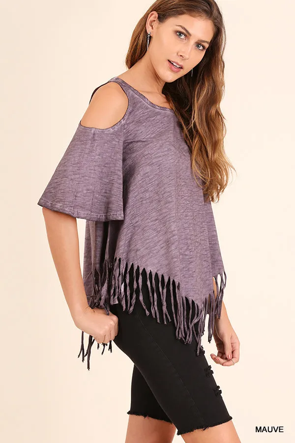 On the Fringe Top, Mauve