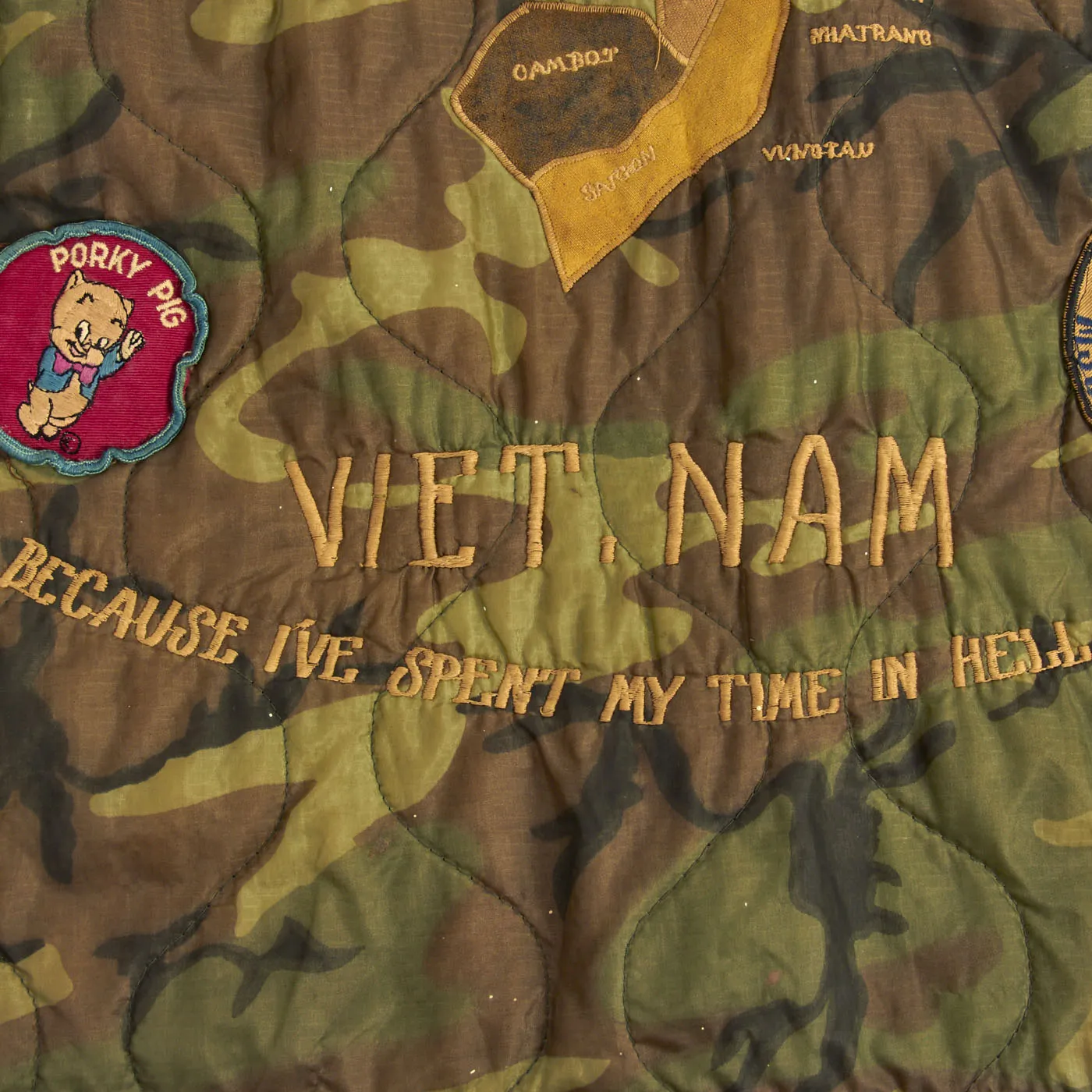 Original U.S. Vietnam War Sukajan Embroidered and Patched Souvenir Jacket