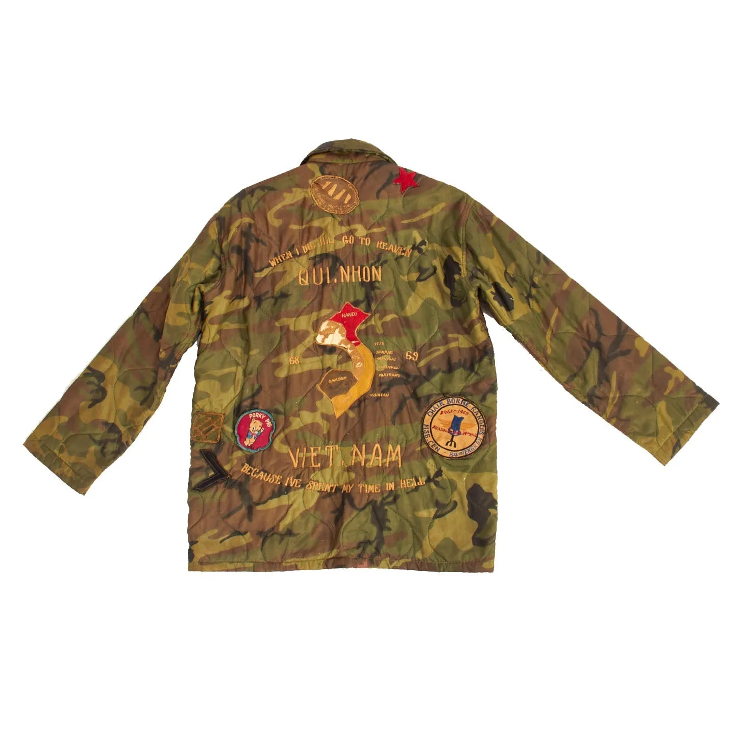 Original U.S. Vietnam War Sukajan Embroidered and Patched Souvenir Jacket