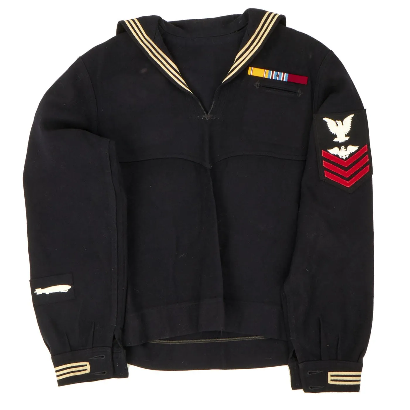 Original U.S. WWII USN Airship Service Jumper with Cap - As Seen in Book