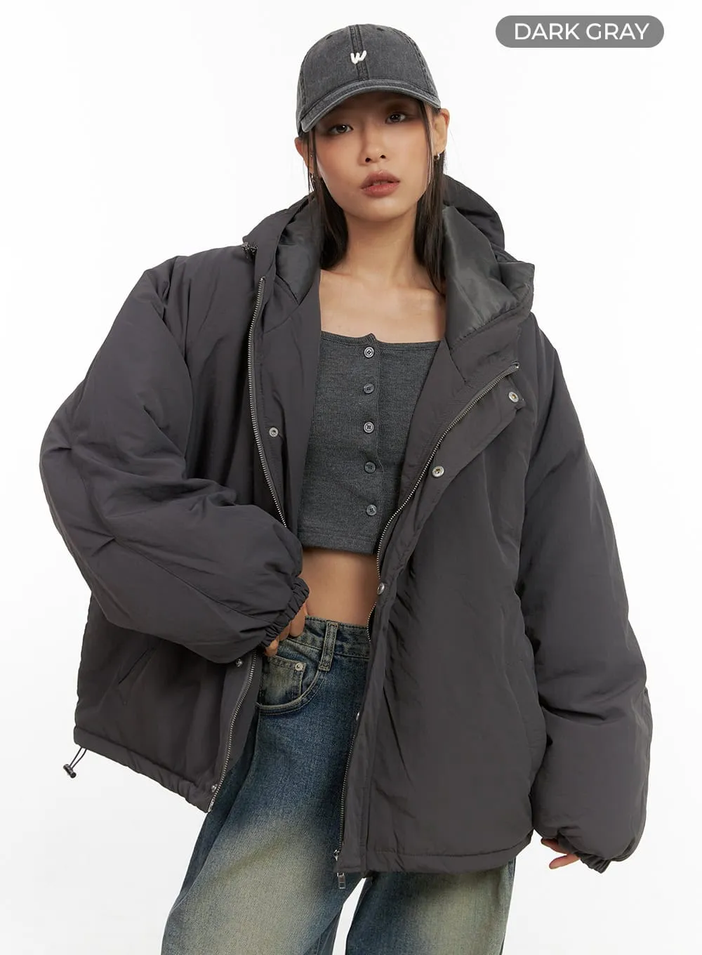 Oversized Hooded Puffer Jacket CO424