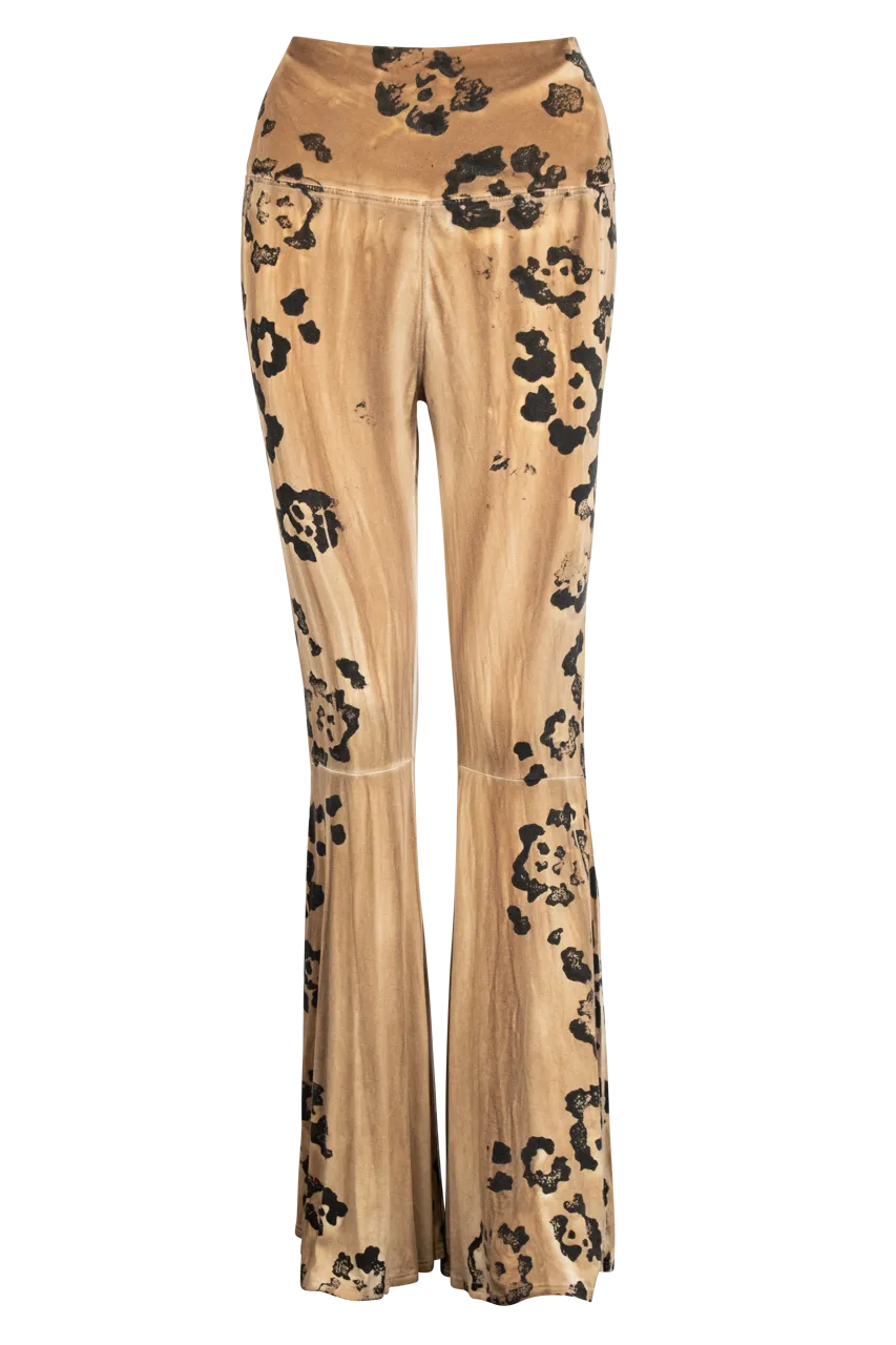 Pat Dahnke Flared Leopard Print Pants